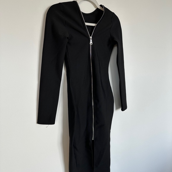 Mew Mews Nina Plunge Reversible Bandage Midi Dress In Black | Size XS NWT - Picture 14 of 15